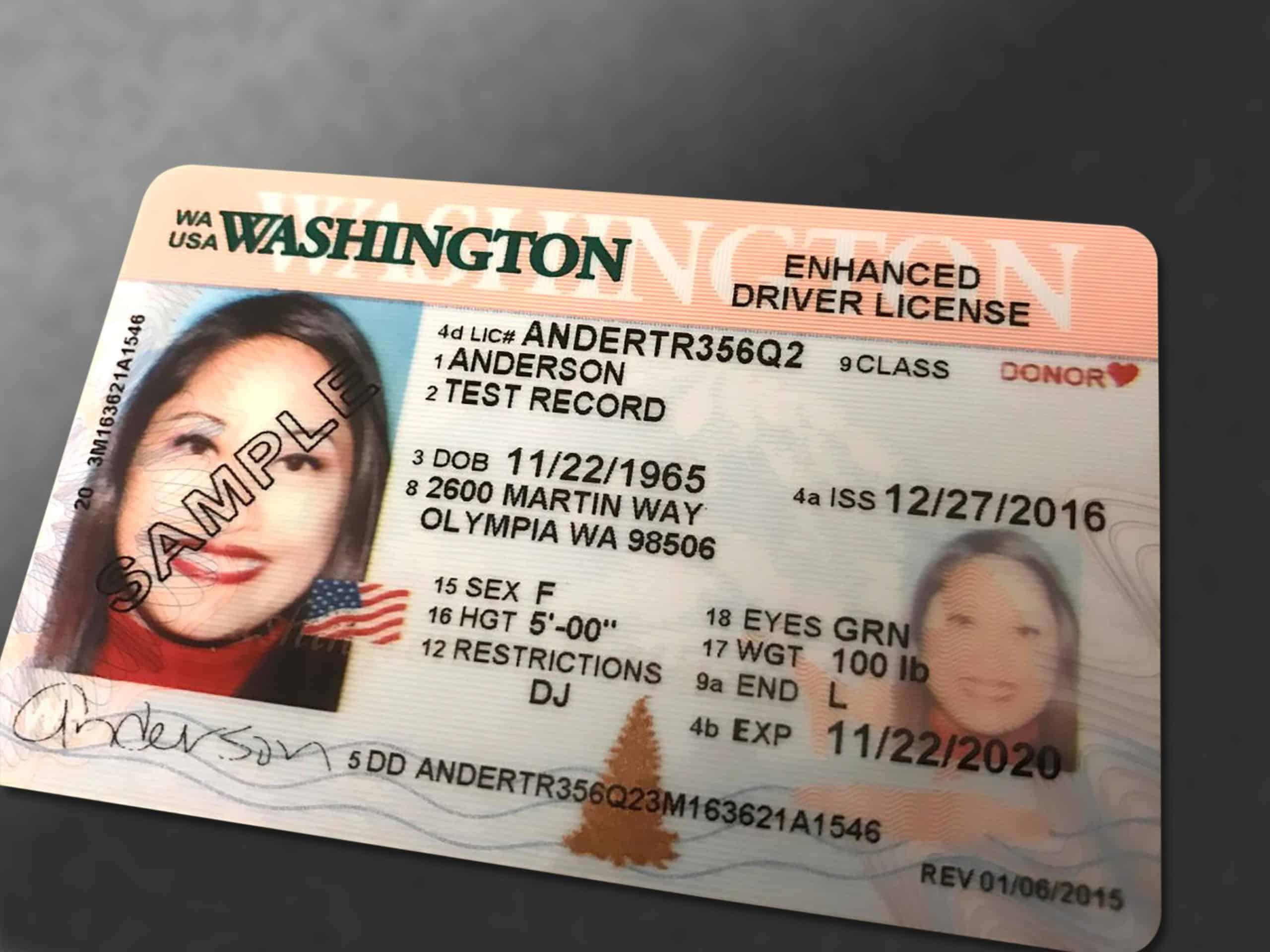 New Washington Enhanced Driver License and ID Card