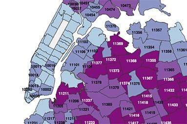 coronavirus zip codes map