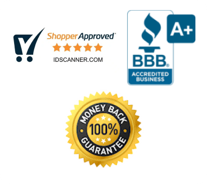 Badges showing A+ BBB rating, 5 stars on ShopperApproved, and 100% money back guarantee