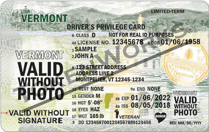 Vermont Department Of Motor Vehicles Announces New Driver License ...