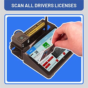 AgeVisor 2 scans all US and Canadian driver's license and military IDs